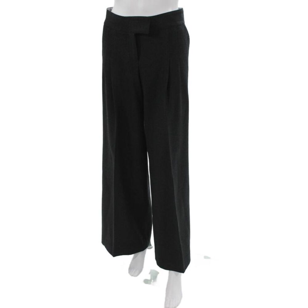 Diane Von Furstenberg Women Black Dress Pants Virgin Wool Size 12 - Picture 2 of 5